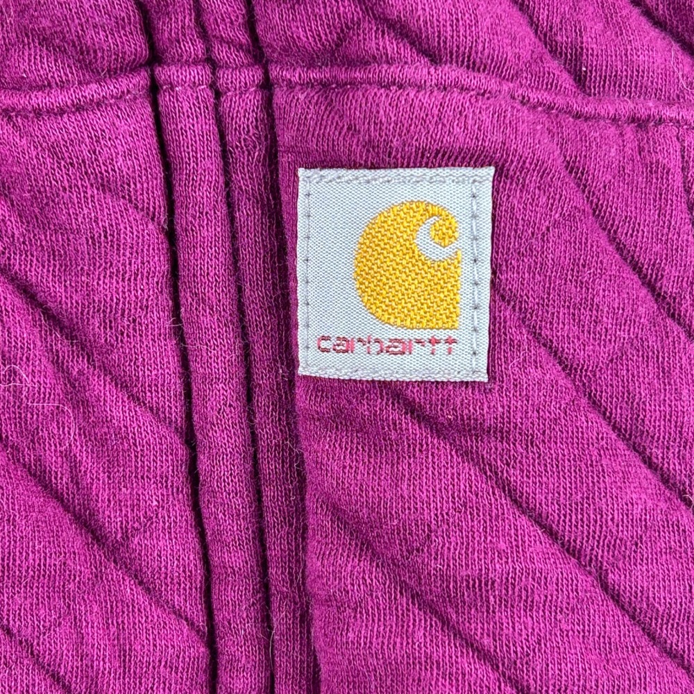 Carhartt Quilted Zip-Up Coverall Baby 9M Purple Hooded Jumpsuit QX5417 - Picture 3 of 10